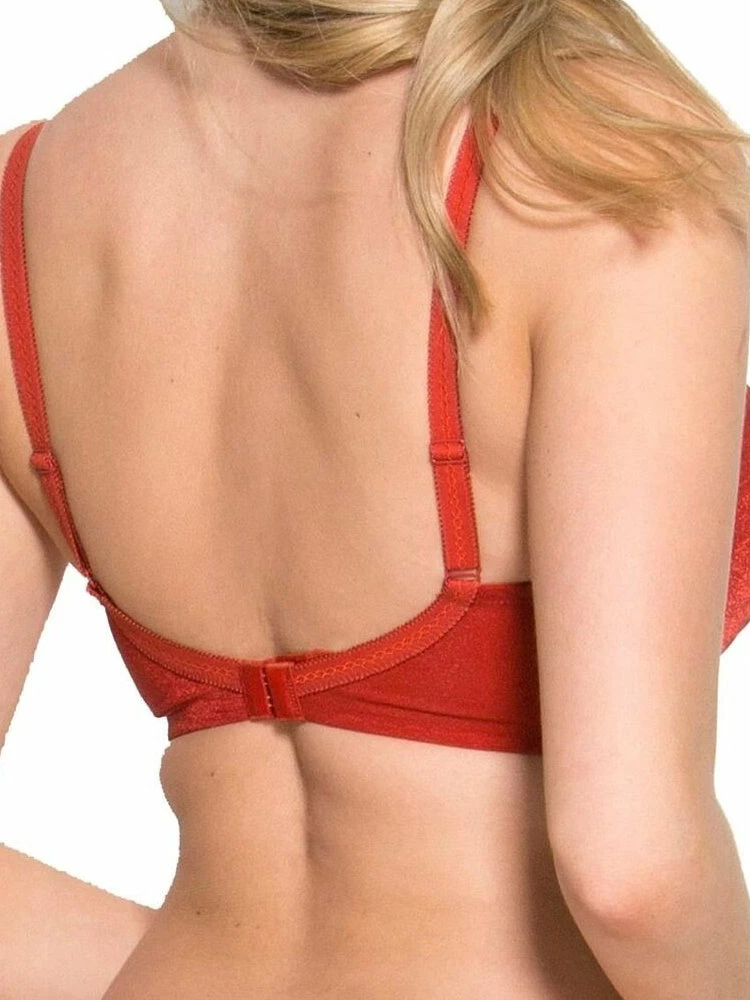 Gossard Glossies Sheer Moulded Bra - Cayenne 4 Gossard Glossies Sheer Moulded Bra - Cayenne - Image 2