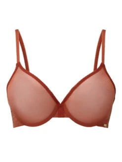 Gossard Glossies Sheer Moulded Bra - Cayenne 8 Gossard Glossies Sheer Moulded Bra - Cayenne -FREYA Shop 6271 glossies sheer bra cayenne front