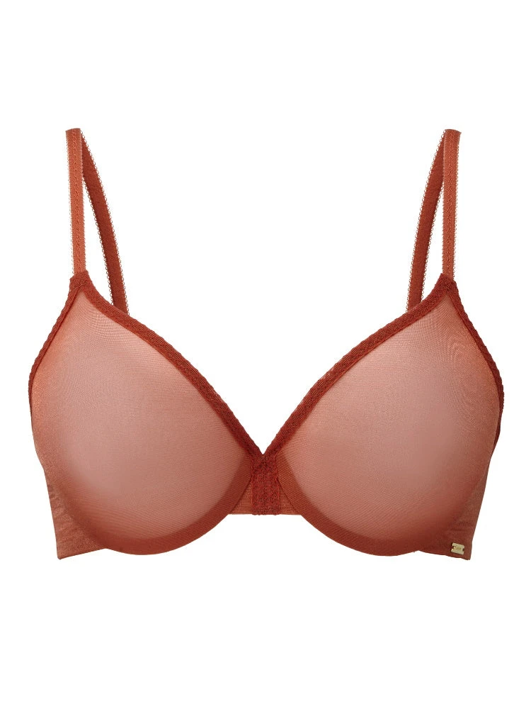 Gossard Glossies Sheer Moulded Bra - Cayenne 5 Gossard Glossies Sheer Moulded Bra - Cayenne - Image 3