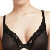 Passionata Brooklyn Plunge Bra - Black -FREYA Shop BraForMe Chantelle Passionata Lingerie Brooklyn Plunge Bra P57010 011 F