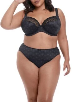 ELOMI Kim Side Support Plunge Bra - Black -FREYA Shop BraForMe Elomi Kim EL4340 Bra BLK Black Full