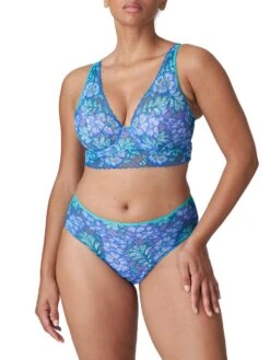 Morro Bay Half Padded Plunge Bra - Mermaid Blue -FREYA Shop BraForMe PrimaDonna Twist Bra Lingerie 0142264 Full