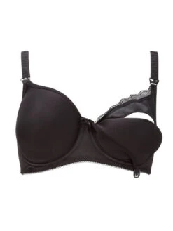 FREYA Pure Nursing Drop Cup Bra - Black -FREYA Shop BraForMe Pure AA1581 UW Moulded Nursing Bra BLK Black P