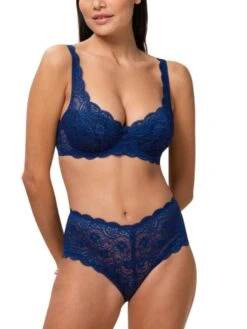 Triumph Amourette 300 WHP Half Cup Bra - Deep Water -FREYA Shop BraForMe Triumph Amourette WHP 300 X Deep Water 6722 Full1