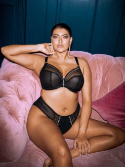 ELOMI Matilda Plunge Bra - Black -FREYA Shop Braforme Elomi Matilda Brief EL8905 BLK Black Knickers Lingerie LS