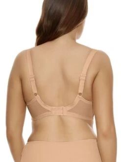 ELOMI Bijou Banded Moulded Plunge T-Shirt Bra - Sand -FREYA Shop EL8722 SAD3