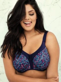 ELOMI Energise Sports Bra - Navy Geo -FREYA Shop ElomiEnergise8042NavyGeoLifestyle