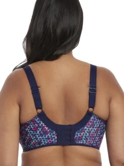ELOMI Energise Sports Bra - Navy Geo -FREYA Shop Elomi Energise Navy Geo Back 1