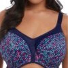 ELOMI Energise Sports Bra - Navy Geo -FREYA Shop Elomi Energise Navy Geo Front