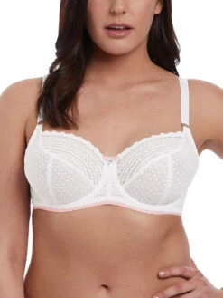 FREYA Daisy Lace Balcony Bra - White