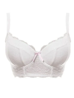 Freya Fancies Longline Plunge Bra - White -FREYA Shop Freya Fancies 1014 White No Model