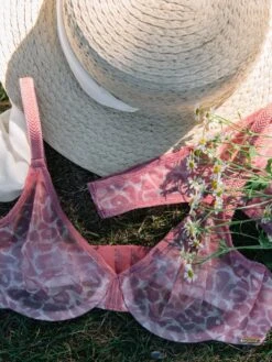 Gossard Glossies Leopard Sheer Moulded Bra - Blush Print -FREYA Shop GLOSSIESBLUSH