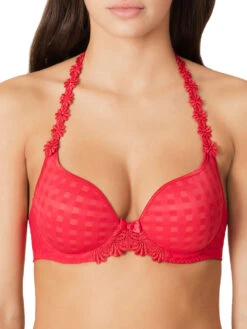MARIE JO Avero Padded Heartshape Bra - Scarlet -FREYA Shop Marie Jo Sweetheart Bra 0100416 Scarlet Front Cross