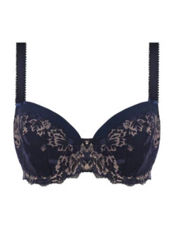 FANTASIE Aubree Padded Half Cup Bra - Navy -FREYA Shop aubree navy uw padded half cup bra fl6933 cutout daf2d4b4 ad4e 41b4 98d8 df58a014591a