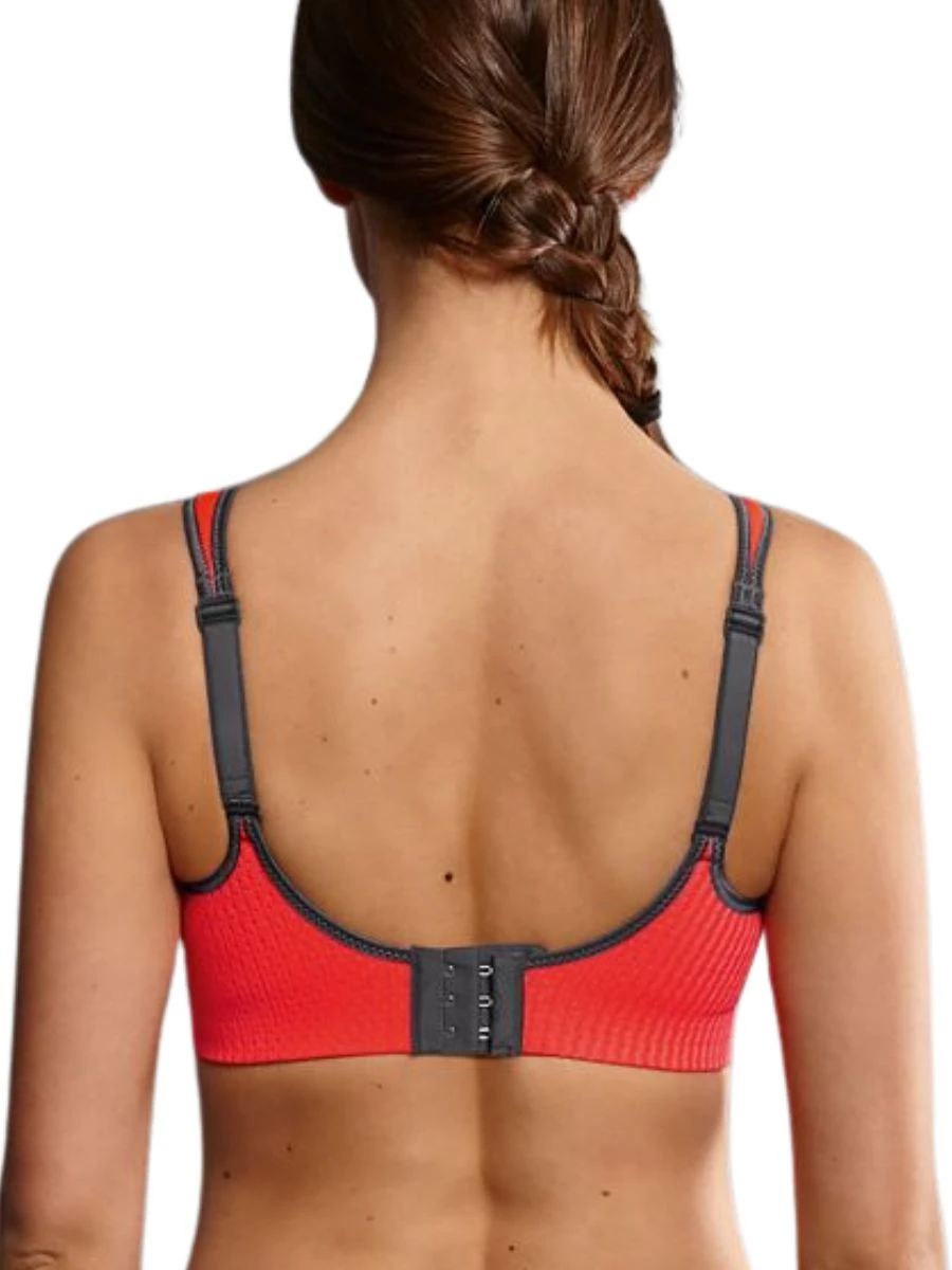 ANITA Air Control Deltapad Sports Bra - Coral/Anthracite 5 ANITA Air Control Deltapad Sports Bra - Coral/Anthracite - Image 3