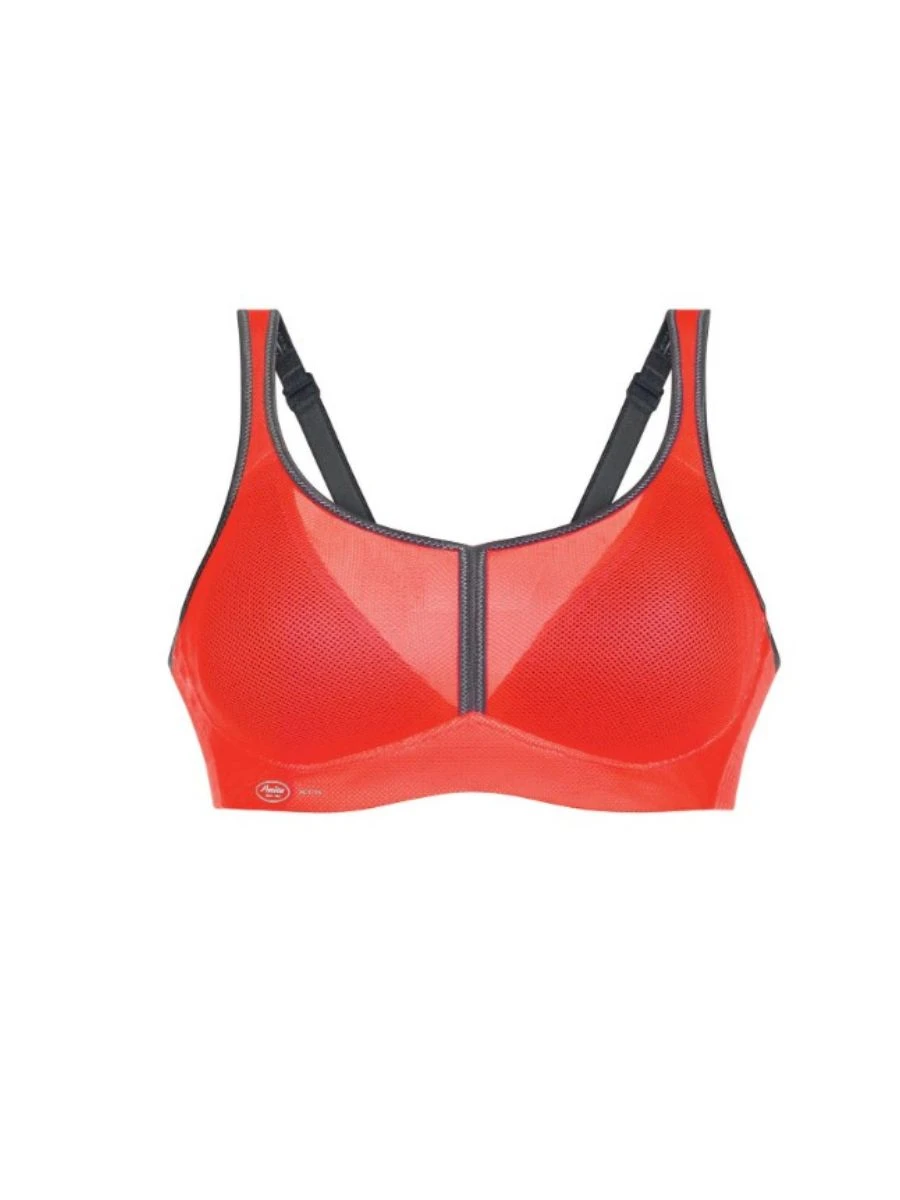 ANITA Air Control Deltapad Sports Bra - Coral/Anthracite 6 ANITA Air Control Deltapad Sports Bra - Coral/Anthracite - Image 4