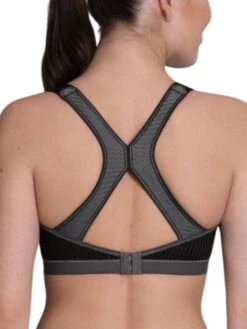 ANITA Dynamix Star Sports Bra - Black/Anthracite -FREYA Shop braforme anita active sports bras 5537 445 b