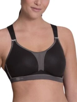 ANITA Dynamix Star Sports Bra - Black/Anthracite