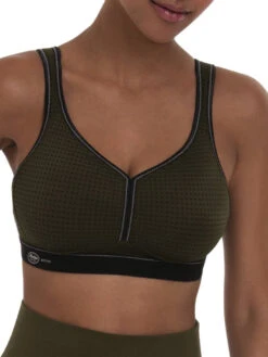ANITA Performance Sports Bra - Dark Olive/Black