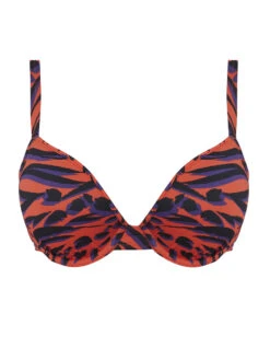 FREYA Tiger Bay Moulded Plunge Bikini Top - Sunset -FREYA Shop braforme as200715 sut back freya swim tiger bay sunset underwired moulded plunge bikini top p