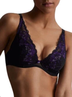 Aubade A Fleur De Toi High Apex Plunge Bra - Dark Orchid