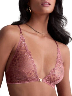 Aubade Crazy In Love Triangle Bralette - Warm Pink