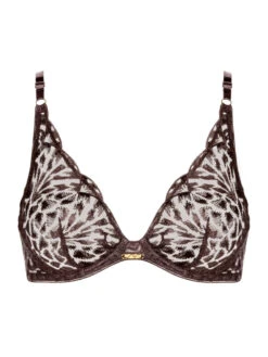 Aubade Crazy In Love Triangle Plunge Bra - Satin Brown -FREYA Shop braforme aubade crazy in love 5DF12 SATI c