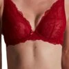 Aubade Danse Des Sens Triangle Plunge Bra - Irresistible Red
