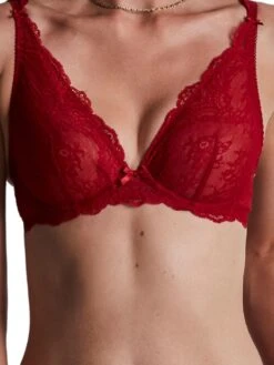 Aubade Danse Des Sens Triangle Plunge Bra - Irresistible Red