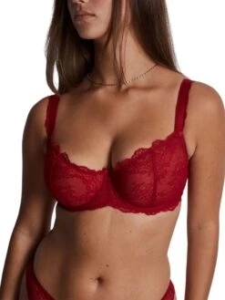 Aubade Danse Des Sens Comfort Half-Cup Bra - Irresistible Red -FREYA Shop braforme aubade danse des sense 0G14 02 IRRE 2f