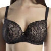 Aubade Rosessence Half Cup Bra - Noir -FREYA Shop braforme aubade lingerie bras hk04 noir f