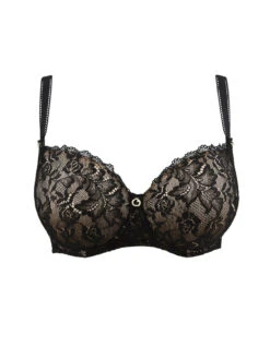 Aubade Rosessence Half Cup Bra - Noir -FREYA Shop braforme aubade lingerie bras hk04 noir p