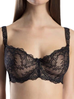 Aubade Danse Des Sens Half Cup Bra - Noir -FREYA Shop braforme aubade lingerie bras og14 noir f