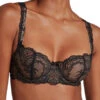 Aubade Danse Des Sens Half Cup Bra - Noir -FREYA Shop braforme aubade lingerie bras og14 noir f1