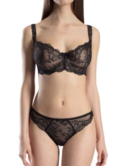 Aubade Danse Des Sens Half Cup Bra - Noir -FREYA Shop braforme aubade lingerie bras og14 noir full
