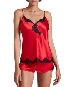Aubade Toi Mon Amour Silk Cami Top - Rouge Passion -FREYA Shop braforme aubade lingerie qs38 rouge full