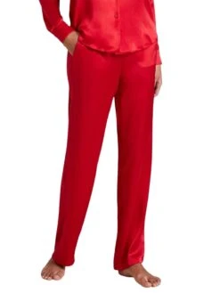 Aubade Toi Mon Amour Silk Pants - Rouge Passion