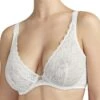 Aubade Rosessence Comfort Triangle Plunge Bra - Opal -FREYA Shop braforme aubade lingerie rosessence HK12 2 opal f