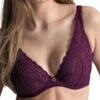 Aubade Rosessence Comfort Triangle Plunge Bra - Berry -FREYA Shop braforme aubade lingerie rosessence hk12 2 berry f