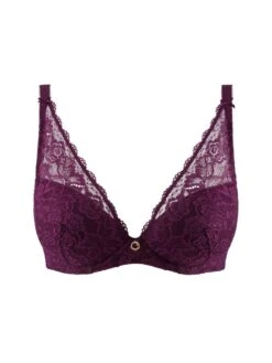 Aubade Rosessence Plunge Bra - Berry -FREYA Shop braforme aubade lingerie rosessence hk81 berry p