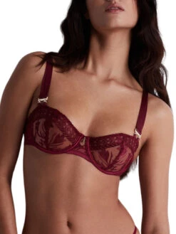 Aubade Magnetic Spell Half Cup Demi Bra - Crimson Red