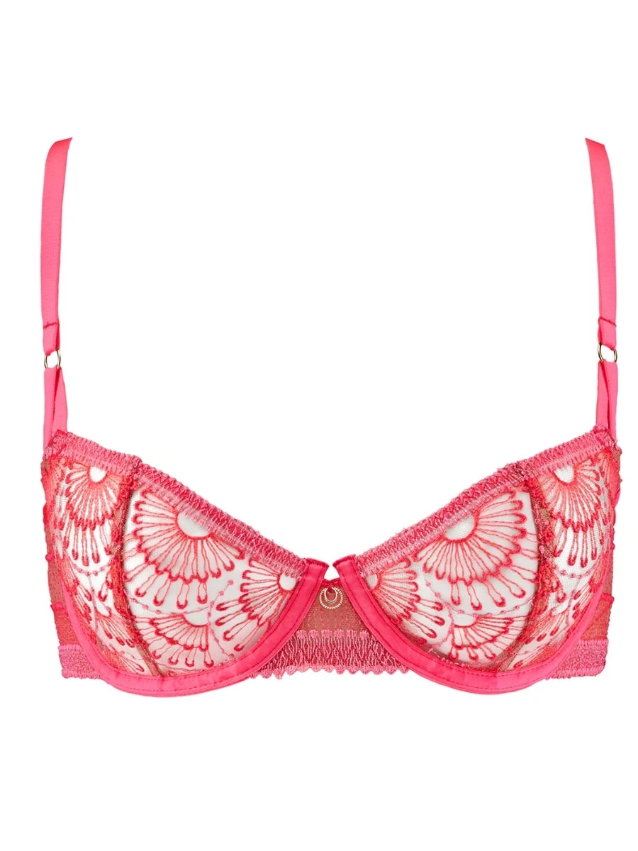 Aubade Pure Vibration Half Cup Bra - Pink Flash 11 Aubade Pure Vibration Half Cup Bra - Pink Flash - Image 9