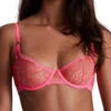 Aubade Pure Vibration Half Cup Bra - Pink Flash -FREYA Shop braforme aubade pure vibration 2FF14 PINF f