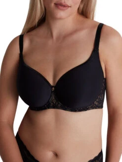 Aubade Rosessence Care Spacer T-Shirt Bra - Black -FREYA Shop braforme aubade rosessence care 2K09 02 BLAK 2f
