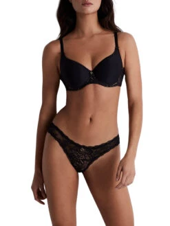 Aubade Rosessence Care Spacer T-Shirt Bra - Black -FREYA Shop braforme aubade rosessence care 2K09 02 BLAK 3f