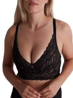 Aubade Rosessence Care Triangle Bralette - Black -FREYA Shop braforme aubade rosessence care 2K10 02 BLAK 3f
