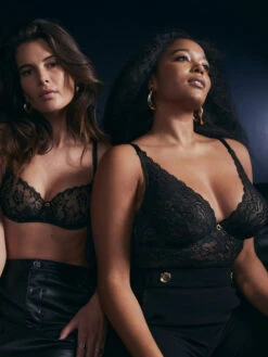 Aubade Rosessence Care Half Cup Bra - Black -FREYA Shop braforme aubade rosessence care 2K86 BLAK 2l