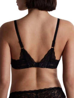 Aubade Rosessence Care Triangle Plunge Bra - Black -FREYA Shop braforme aubade rosessence care 2KF12 BLAK 2b