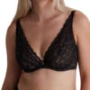 Aubade Rosessence Care Triangle Plunge Bra - Black 2 Aubade Rosessence Care Triangle Plunge Bra - Black -FREYA Shop braforme aubade rosessence care 2KF12 BLAK f