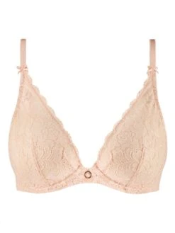 Aubade Rosessence Care Triangle Plunge Bra - Nude D'été -FREYA Shop braforme aubade rosessence care 2KF12 NETE c